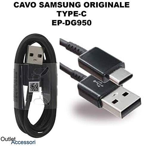 originale Cavo Cavetto Compatibile per Samsung Galaxy S8 S9 S10 Plus G950 G955 G960 Note 8 9 A3 A5 A7 2017 Type-C USB Dati Carica Ricarica Veloce
