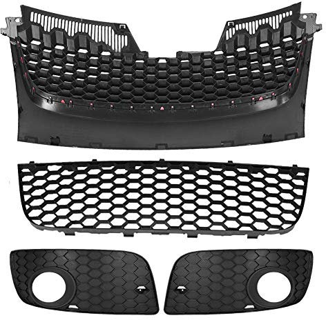 Gorgeri Car Front Bumper Hood Parrilla inferior Fog Light Grills para G olf GTI M K5 2006 2007 2008 2009