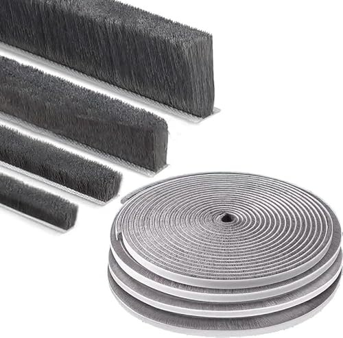 Bürstendichtung Meterware mit Nut von 5mm bis 25mm für Fliegengitter Dichtung Fenster Türen Insektenschutz Rolladen Rolläden mit Nut (50, 6,7 x 20mm)