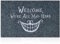 AOAOPQ Funny Welcome Mats Outdoor Front Door Mats Inside with Non-slip Rubber Backing,60x90cm Heavy Duty Smiley Doormats for Entrance Hall Hallway Grey