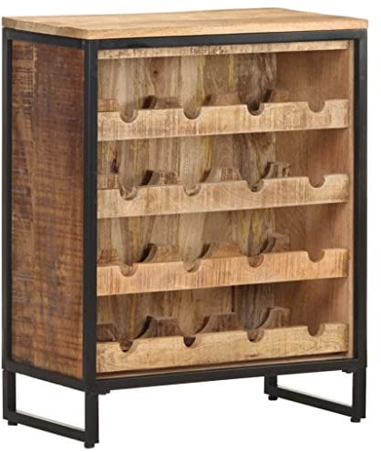 Weinschrank 62x33x78,5 cm Raues Mangoholz