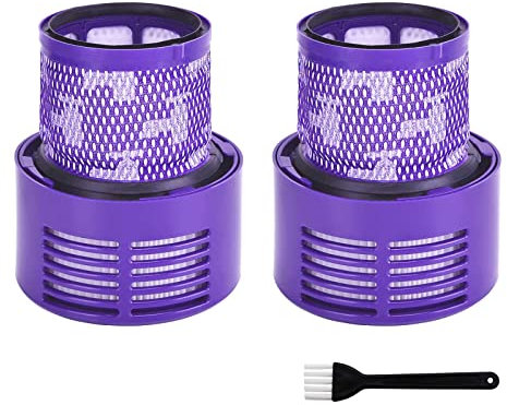 2 Pack Filtre pour Dyson V10, Filtre de remplacement lavable pour aspirateur Dyson V10 Absolute Cyclone Serie Animal Total Clean Aspirateur SV12 Remplacer Par # DY-969082-01