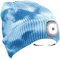Morye LED Mütze mit Licht, Laufmütze Herren Damen Kappe Lampe USB Nachladbare 4 LED Scheinwerferkappe für Warm Cap mit LED Licht für Jogging,Camping,Angeln,Walking/Tie Dye Blau