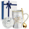 Tasse Cadeau Pour Maman Et Papa, Tasse à Café Peinte En Or, Tasse CéRamique MarbréE 12oz, IdéAle Pour Saint-Valentin, La FêTe Des MèRes,PèRes Ou Cadeaux D'Anniversaire, Magnifique Coffret Cadeau-Gris