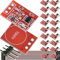 DAOKAI 20 Pcs TTP223 Module de Bouton Tactile Autobloquant Jog Capacitif Tactile Interrupteur Capteur Module Monocanal pour Arduino avec Câble Dupont