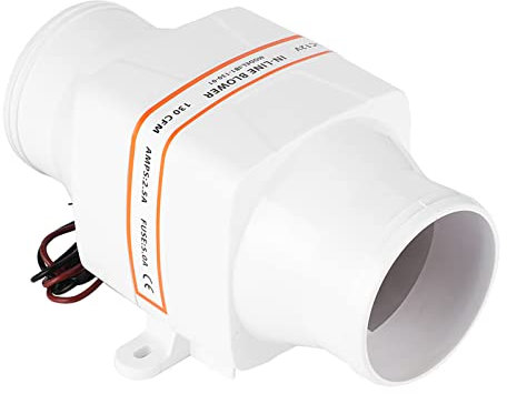 KIMISS DC Air Blower, 3inch InLine Marine Bilge Air Blower Mute Strong Ventilation Fan for Yacht Boat RV (24V)