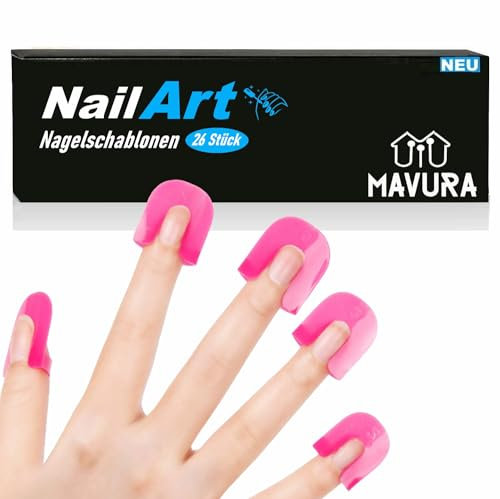 NailArt Nagellack Schablone Lackierhilfe Muster Maniküre, Nagelstempel Nagelschablone Fingernägel Nail Art [26 Stück]