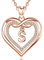 AEONSLOVE Damen Halskette mit Buchstaben S Initialen Kette mit Namen Rosegold Kupfer Herz Alphabet Anhänger für Damen Frauen Mädchen Buchstaben Schmuck Geschenk