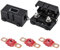 Midi Sicherung, 3 Stück Midi Schraubsicherungen 2 Stück ANS Sicherungshalter 12V-58V Midi Hochstromsicherung für Pkw, Lkw, Baufahrzeugen, Bussen, Wohnwagen (50A)