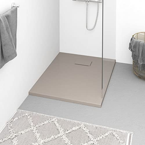 INLIFE Duschwanne SMC Braun 90x70 cm,8.5kg,148923