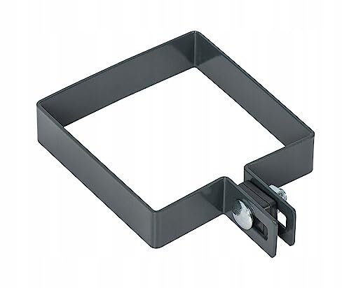 ADGO Paneelpfostenklammer Erste Pfostenbefestigung Zaunklammern Verbinden von Paneelen und Pfosten Befestigung von Maschendraht Zaunhalterung Graphit (80x80 mm)