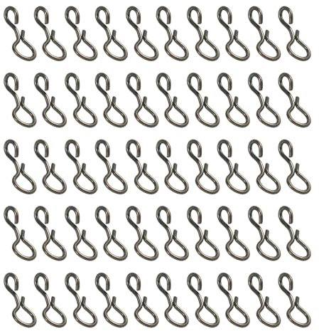 PATIKIL 0.2 x 0.1 Fly Fishing Snaps, 100 Pack Stainless Steel Quick Change No Knot Fast Snap Lure Connector for Jigs Lures Fishing Clips Freshwater Saltwater, Black