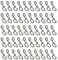 PATIKIL 0.2 x 0.1 Fly Fishing Snaps, 100 Pack Stainless Steel Quick Change No Knot Fast Snap Lure Connector for Jigs Lures Fishing Clips Freshwater Saltwater, Black