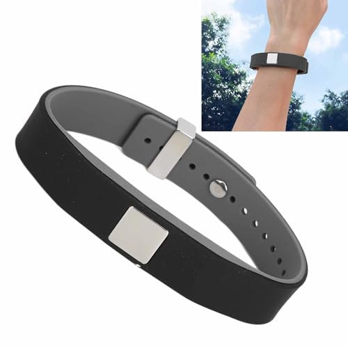 Negative Ionen Armband, Antistatisches Armband, Anti Statik Armband verstellbare Größe Antistatisch Negativionen Silikon Armband für Sport, Frauen, Männer(schwarz)