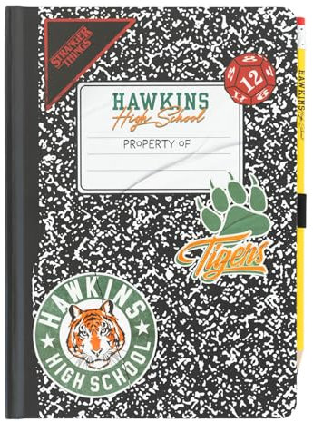 Grupo Erik Bullet Journal Notizbuch A5 Stranger Things Hardcover Notizbuch Notizblock A5 Tagebuch mit Bleistift - Offizieller Stranger Things Merch