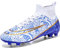 VTASQ Zapatillas de Fútbol Hombre Profesionales Atletismo Entrenamiento niños Spike Aire Libre Calzado de Fútbol Training Zapatos de Deporte Zapatillas de Fútbol Blanco 39 EU