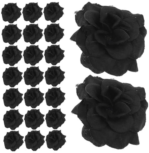 ABOOFAN 500 STK Rosenblüte für die Hochzeit Hochzeitsdekoration künstliche Rose Hut Schwarze Seidenblumen Seidenrosen Haarklammer gefälschte Rosenblätter Hochzeit dekorative Rose Schüttgut