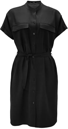 OPUS Damen Minikleid | Blusenkleid WOLDA Black, 38