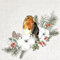 20 Servietten Rotkehlchen Tannenzweig Winter 24cm