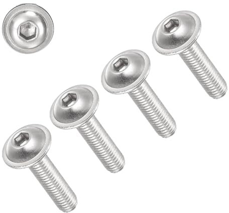 TERF® M3 X 10mm Flange Hex Socket Cap Button Head Machine Screws Stainless Steel A2 (304) Machine Screw M3 (3mm) X 10mm Allen Key Hexagonal Flange Socket Bolts - Pack of 20