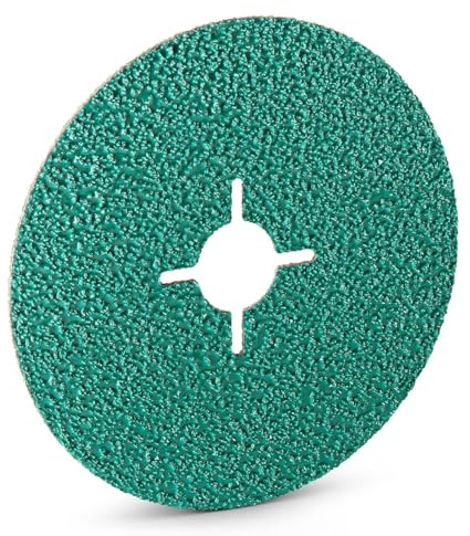 50er Pack VSM ACTIROX AF799 Schleifscheiben 758485, Ø 125 mm x ø 22,23 mm, P80+, 4-fach Schlitz Ausführung (S1E), Fiberscheibe mit Präzisions-Keramikkorn für Baustahl und Aluminium