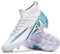 TOPSFEBA Fußballschuhe für Herren und Damen, Hallenfußballschuhe, Unisex, Baseball, Rasenschuhe, Jugend-Rugby-Schuhe, Erwachsene, AG FG TF Fußballschuhe, breiter Trainings-Sneaker, 2309 Ag White, 10