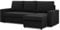 Mebligo - Ecksofa mit Schlaffunktion und Bettkasten 231 x 140 x 85 cm NEO Kollektion, Wohnlandschaft, Sofa L Form, Universal (Links und Rechts), Wohnzimmer Couch, Schwarz