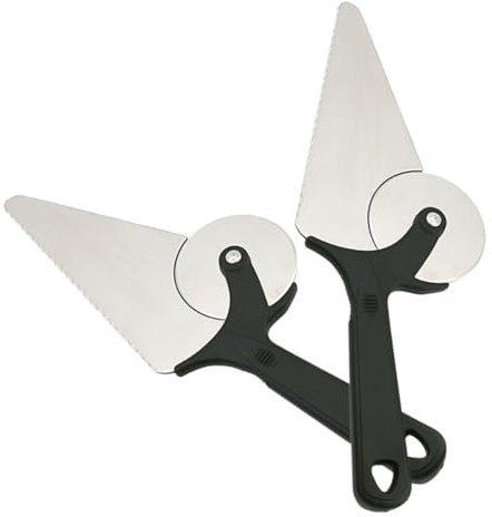 Cabilock 2er-set Pizzamesser Und Tortenheber Pizzaschneider Mit Stahlklinge Leicht Zu Reinigen Perfekt Zum Schneiden Von Torten