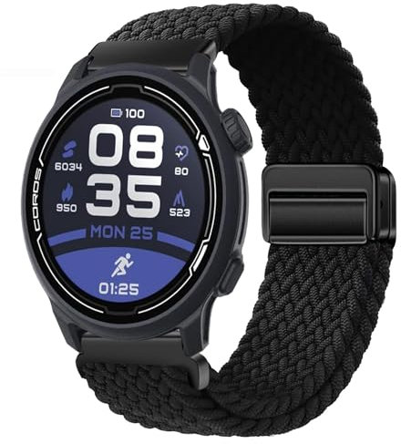 Gittos Elastische Geflochtene Armband 20mm für Coros Pace 2/Apex 2/Apex 42mm Einstellbares Sport Ersatzarmband für Coros Pace 2 Damen Herren
