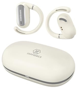 ZIPFORCE True Wireless Earbuds, Open-Ear Bluetooth 5.4 Headphones 4-Mics ENC Clear Call, Bluetooth Earbuds Touch Control, IPX6 Waterproof TWS, Light-Weight Earphones, Yellow