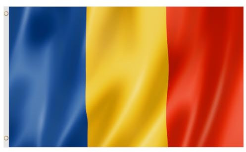 Second Ave - Bandera de Rumania de 1,5 x 0,9 m, grande con ojales de latón, bandera nacional rumana, fiesta deportiva, celebración, bandera