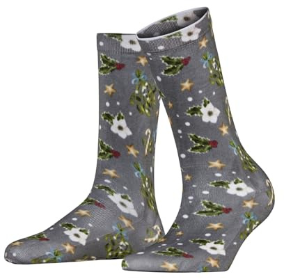 Burlington Damen Fancy Christmas Socken Baumwolle atmungsaktiv