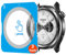 QULLOO 3 Piezas Cristal Templado para Xiaomi Watch S4 Protector de Pantalla, con Marco de posicionamiento 2.5D HD Cobertura Completa Vidrio,Sin Burbujas Transparente Screen Protector