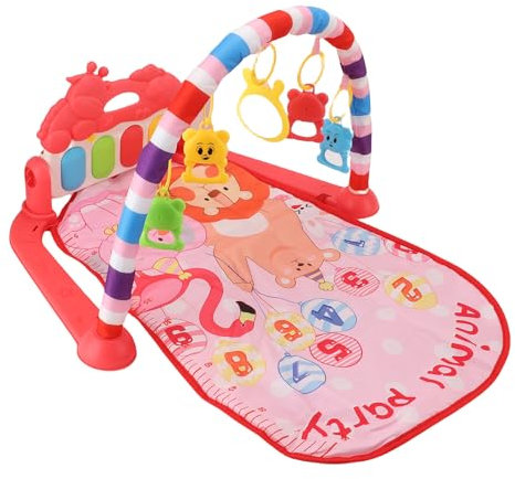 Baby Piano Play Matte, Aktivitäts -Fitnessstudio, Einstellbares Musikspielzeug mit Abnehmbarem Fuß Klavier, Sensorische Entwicklungsmatte, 75 X 58 X 40 cm