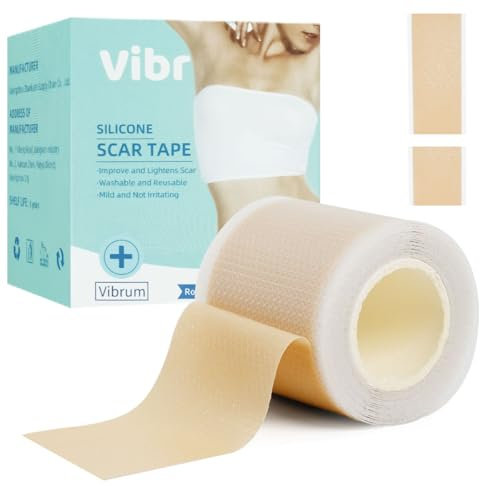 Dufuso Cerotti Silicone Cicatrici, Cerotto Silicone Per Cicatrici Traspiranti, Silicon Scar Sheets, Professionali Per Cicatrici Causate Da Cesareo, Chirurgia, Ustioni, Cheloidi (4cm x 300cm)