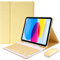 EHLCYS Funda con Teclado para iPad (A16) 11ª Generación 11 Pulgadas (2025)/iPad 10ª Generación 10,9 Pulgadas, Español Ñ Teclado Desmontable, Funda Ultrafina con Soporte para Lápiz Y Ratón,Amarillo