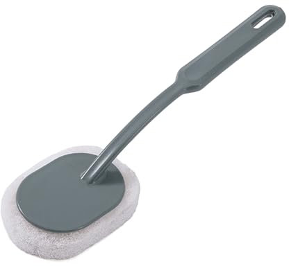 CFTGIW Scrub B Sponge Handle B for Bathroom W Bathtub Floor Dark Red Thtub Floor Dark Red Scrub with Sponge HeadManual Bathroom BrushManual Bathtub Scrubber Handle Tub Tile (Grey Green)