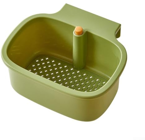 Abtropfkorb zum Aufhängen in der Küche mit feinmaschigem Sieb für Lebensmittelabfälle, wandmontiertes Design, um Platz auf der Arbeitsfläche zu schaffen und die Entwässerungsleistung zu verbessern