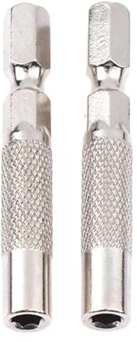 TKCC7 2pcs Hex Shank 6.35mm To 4mm Insert Bit Adapter Electric Screwdriver Socket Holder Micro .AT7
