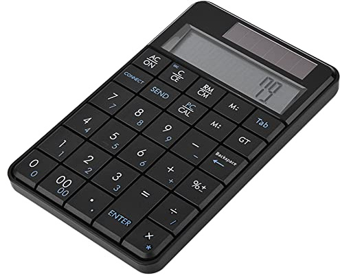 TOPINCN Mini 2.4G USB Wireless Numeric Keypad Calculator LCD Display for Office Mac Black