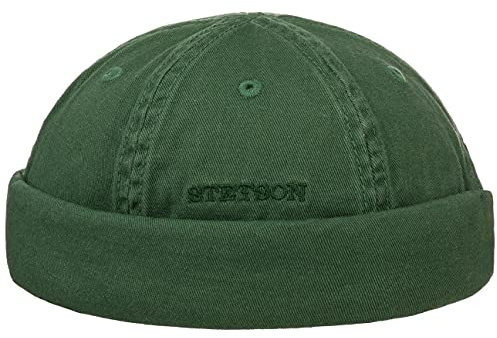 Stetson Ocala Baumwoll Dockercap Herren UV-Schutz 40 Hafenmütze Sommer Winter dunkelgrün S (54-55 cm)