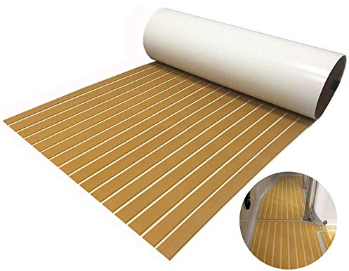 90x240cm Eva Schiuma Teak Sintetico Marino Pavimentazione Barca Tappetin Antiscivolo Autoadesiva Tappeto Imbottitura per Decking della Barca,Piattaforma da Nuoto