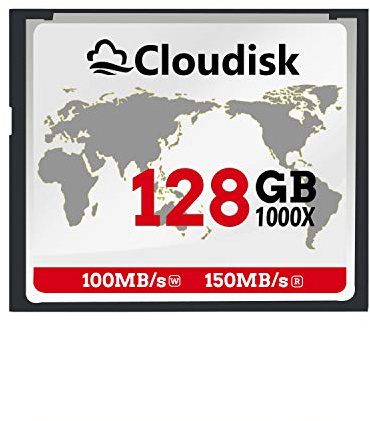 Cloudisk CompactFlash Memory Card CF Card Compact Flash Card Performance for Photography Camera (128GB)