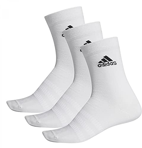 adidas Mens Socks Light Crew 3Pp, White/White/White, DZ9393, L EU