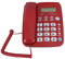 Drahtloses Schreibtisch-Telefon, Festnetz-Festnetz-Festnetztelefon, Büro-Telefonanruf-Telefon für inländische Unternehmen, drahtloses Telefon-Festnetz-Telefon für Privatanwender/Hotel/Büro(rot)
