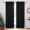 WOLTU 2 Stücke Samtvorhänge, für Schlafzimmer Wohnzimmer, Verdunklungsvorhang mit Kräuselband Thermogardine, 300 g/m² Schwere Samtige, 140 x 270 cm, Schwarz