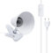 Klarlight Lampara Pinza con EU Enchufe Portalámparas E27 con Interruptor y 1.8m Cable Portalámparas Clip Lámpara Flexible con Clip, Giratoria 270° Grados AC 85-265V (Blanca, Sin Bombilla)