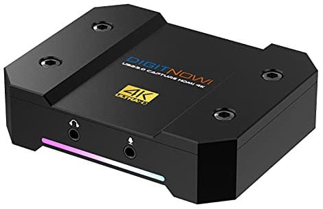DIGITNOW! Scheda di Acquisizione Video, 4K/2K/1080P 120FPS HDR Zero-Lag Passthrough, Dispositivo di Acquisizione Giochi Full HD USB 3.0,Registrazione e Streaming per PC,PS5,PS4,Xbox,Switch