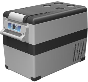 CampGuru COOLBOX 42L DUAL Zone 12/24V 230V INCL. Adapter, Koelbox Compressor/Absorptie, Grijs