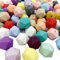 Perline Sfaccettate in Silicone 14mm 50pc Mix Colore Perline in Silicone per Collana DIY Bracciale